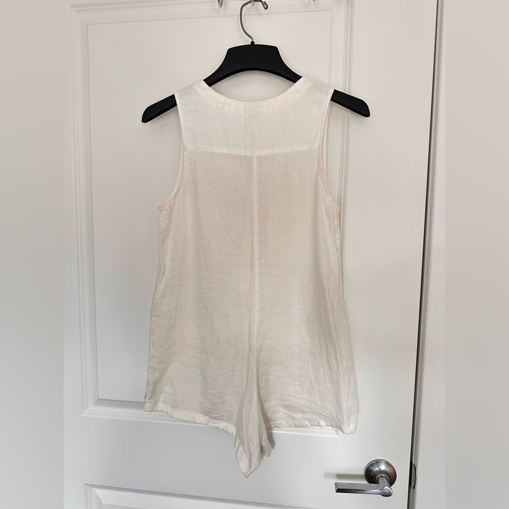 Rhythm 100% linen romper white size XS summer Revolve. Beach - Picture 8 of 11